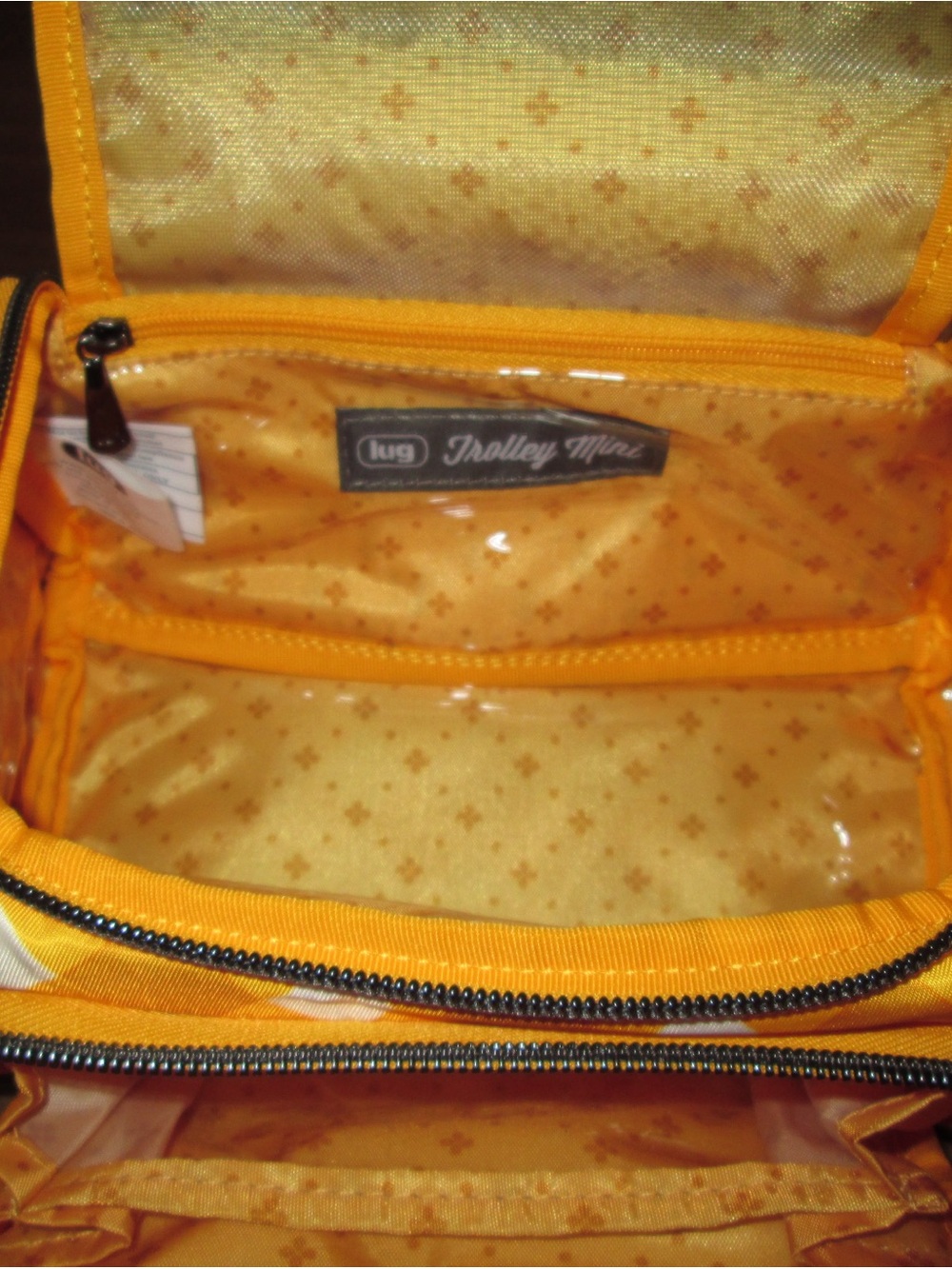 lug Yellow and White Quilted Cosmetic Case - Picture 3 of 4